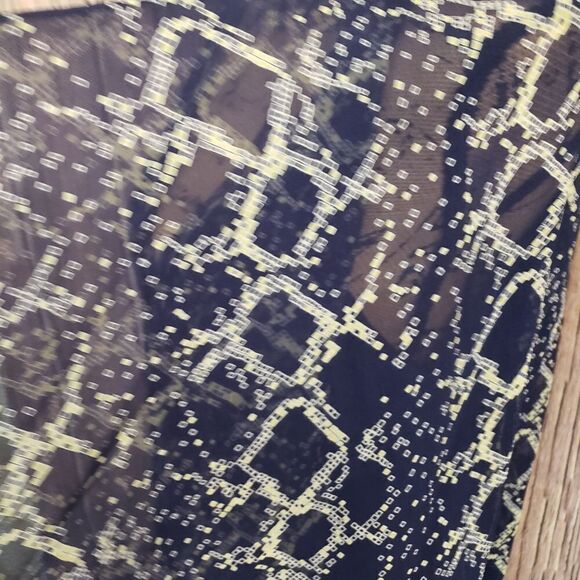 100% Silk DVF Snake Check Midnight Dress - Picture 11 of 15